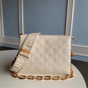 Louis Vuitton Lambskin Coussin PM M57793 Cream